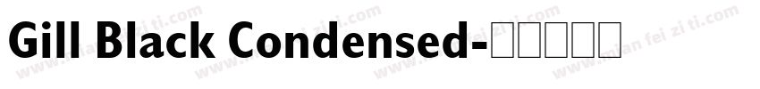 Gill Black Condensed字体转换